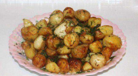 Картофель молодой жареный целиком - рецепт "Прабабушкин"