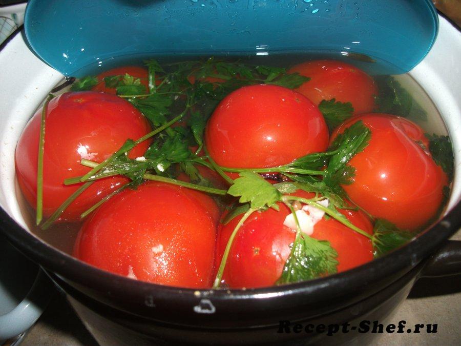 Как засолить помидоры в ведре