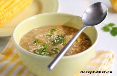 Куриный суп с кукурузой и имбирем