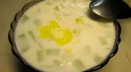 Молочный суп с кабачком